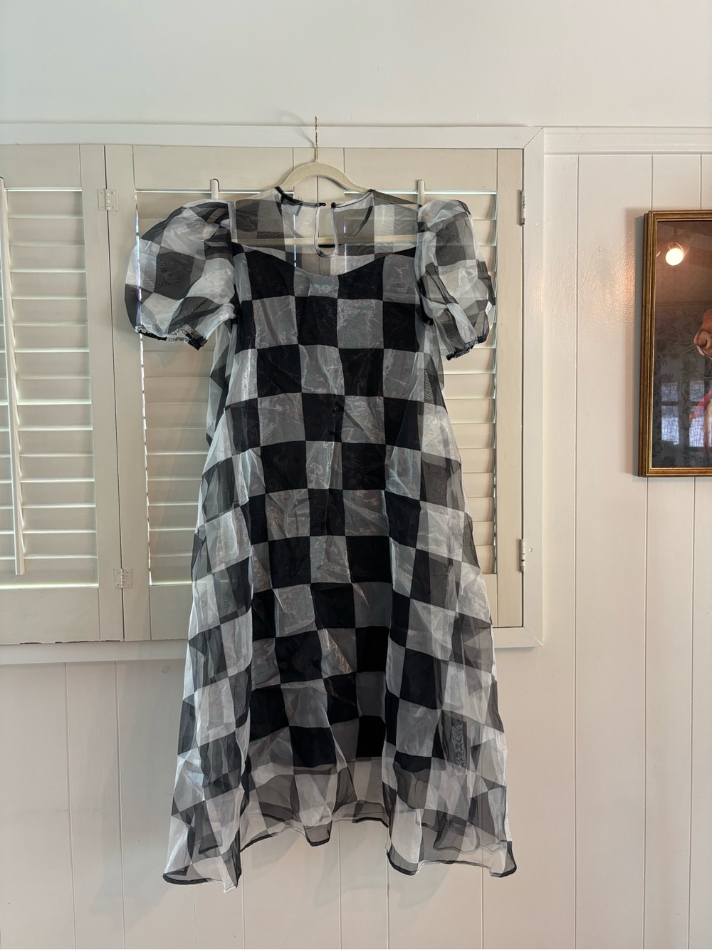 Dressed in Lala Organza Dress in Checkerboard - Picture 3 of 4